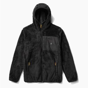 ROARK Rambler Fleece Hooded Jacket in Black, Size M